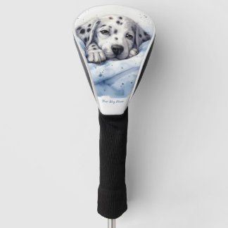 Super cute angel sleeping puppy Dalmatian Dog 005  Golf Head Cover