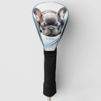 Super cute angel sleeping puppy French Bulldog 002 Golf Head Cover