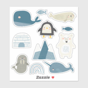 Super cute artic animals and fish themed  