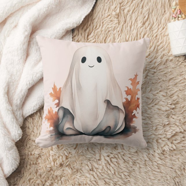 Super Cute Autumn Leaves Halloween Cushion (Blanket)