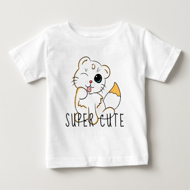 Super Cute Baby Cat - Baby Top (Front)