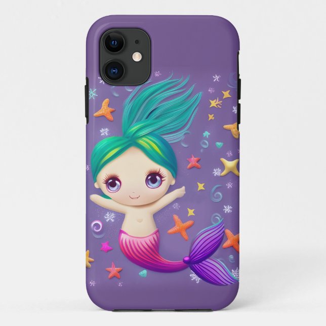 Super Cute Baby Mermaid  Case-Mate iPhone Case (Back)