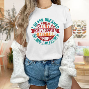 Super Cute Baseball Mum T-Shirt