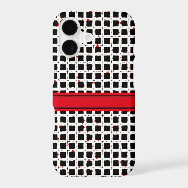Super Cute Black White Red Pattern Chic (Back)