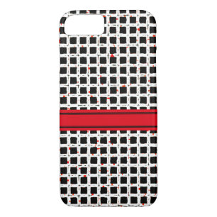 Super Cute Black White Red Pattern Chic Case-Mate iPhone Case
