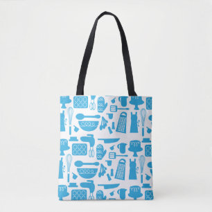 Super Cute Blue Kitchenware Tote Bag