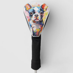Super Cute Boston Terrier Dog Puppy 001 - Xeno Luc Golf Head Cover