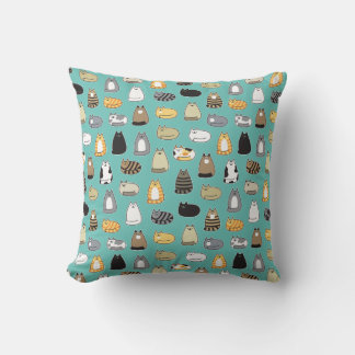 Super Cute Cat Pattern, Changeable Color Cushion