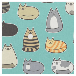 Super Cute Cat Pattern, Choose Your Colour Fabric