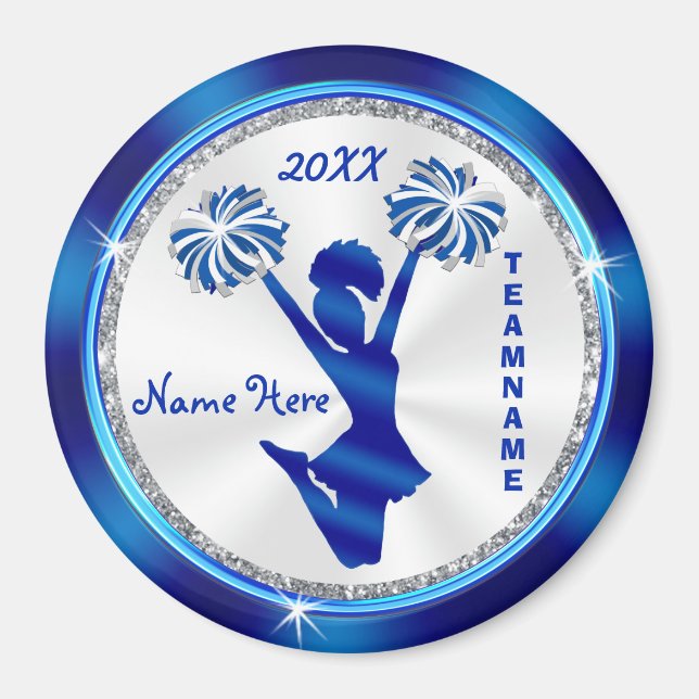 Super Cute, Cheap Personalized Cheer Magnets (Front)