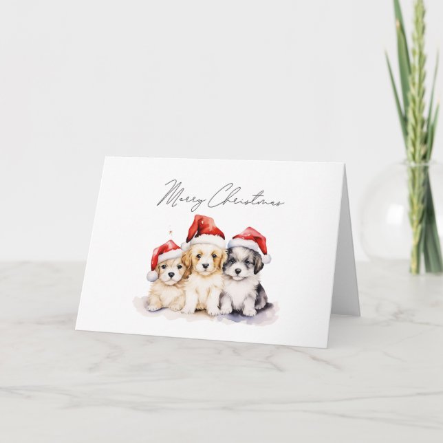 Super cute Christmas puppies Card (Front)