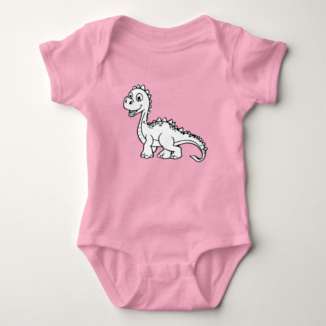 Super Cute Dinosaur Baby Bodysuit (Front)