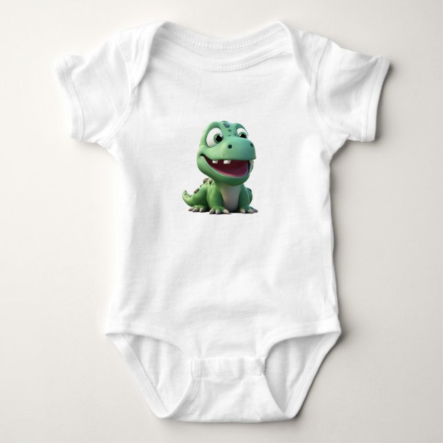Super Cute Dinosaur Baby Bodysuit (Front)