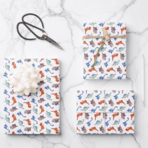 Super Cute Dinosaur Wrapping Paper Sheet