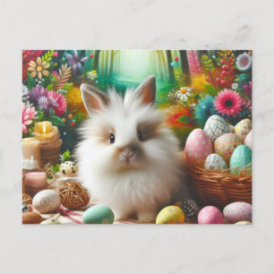 Super Cute Easter Bunny Holiday Postcard