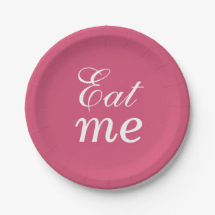 Super Cute Eat Me Plate - pink