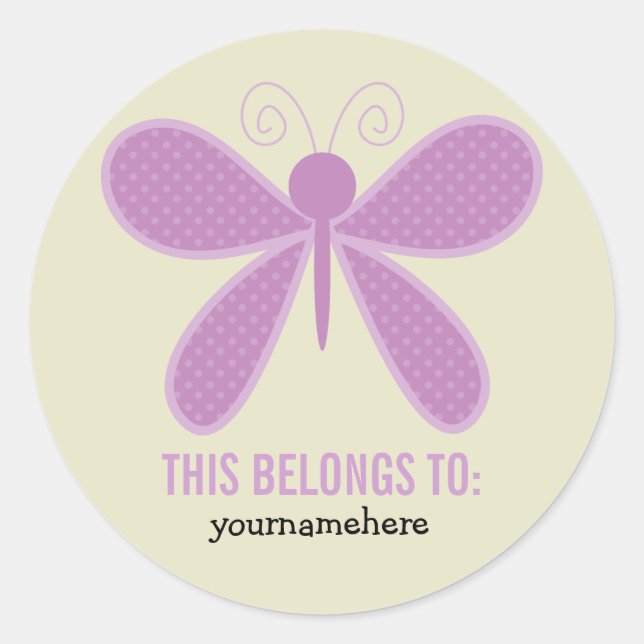 Super Cute Flower THIS BELONGS TO Stickers (Front)