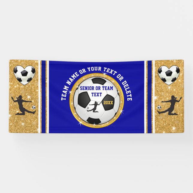 Super Cute Girls Banner for Soccer Team or Seniors (Horizontal)