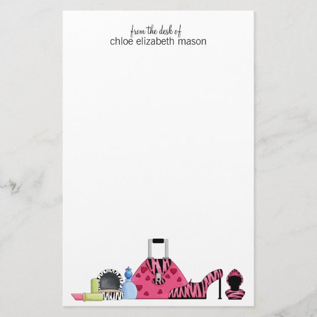 Super Cute Girly Stuff Stationery (Front)
