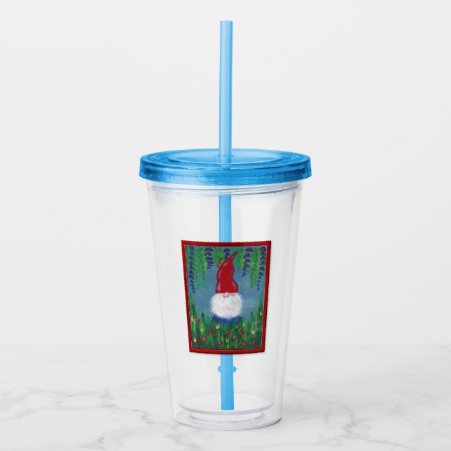 Super Cute Gnome Acrylic Tumbler (Front)