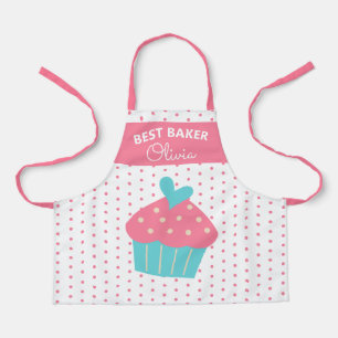 Super Cute Head Baker Colourful Cupcake Baking  Ap Apron