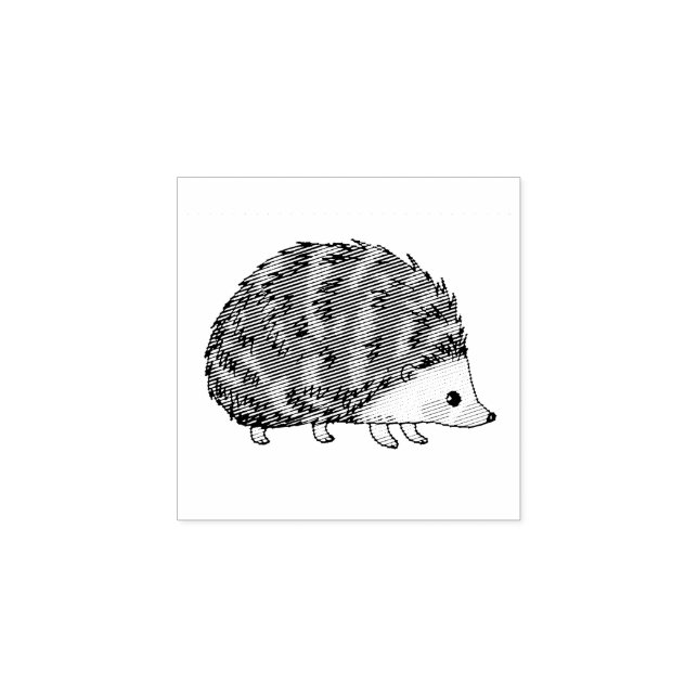 super cute hedgehog rubber stamp (Imprint)