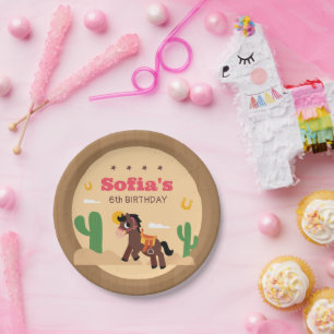 Super Cute Horse Birthday Party Paper Plate