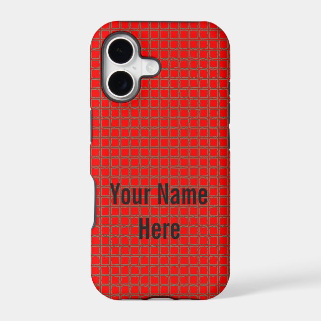 Super Cute Hot Red Pattern Personalised (Back)