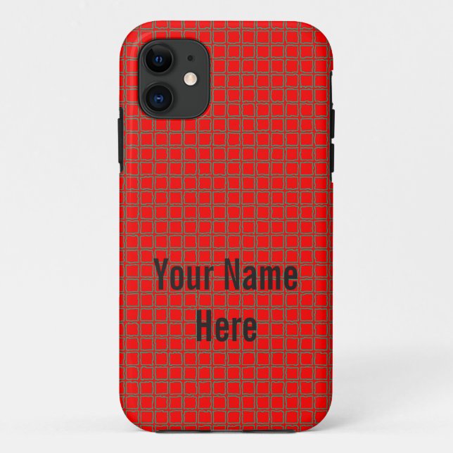 Super Cute Hot Red Pattern Personalised Case-Mate iPhone Case (Back)