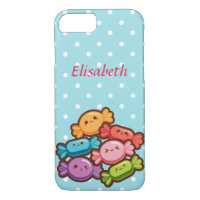 Super cute kawaii rainbow CANDIES DOTS monogram