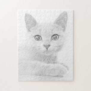 SUPER CUTE Kitten Portrait Photograph Jigsaw Puzzle