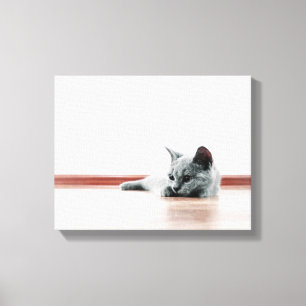 SUPER CUTE Kitten Portrait - Scottish Fold Cat Canvas Print