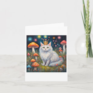Super Cute Light Royal Cat Sticker Card