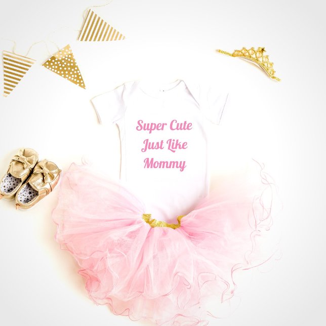 Super Cute Like Mummy Baby Girl Bodysuit (Creator Uploaded)