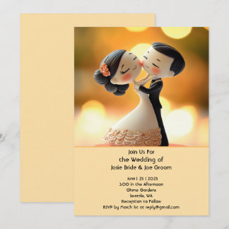 Super cute love wedding invitation