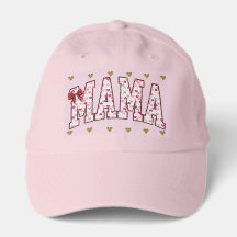 Super Cute MAMA With Pink and Gold Hearts