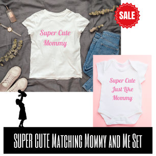 Super Cute Mini Matching Mother Daughter Baby Bodysuit