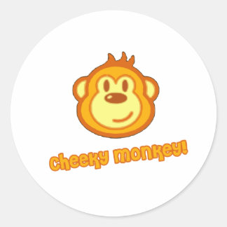 Super Cute Monkey Classic Round Sticker