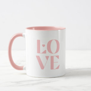 Super Cute Pink "Love" Coffee Cup