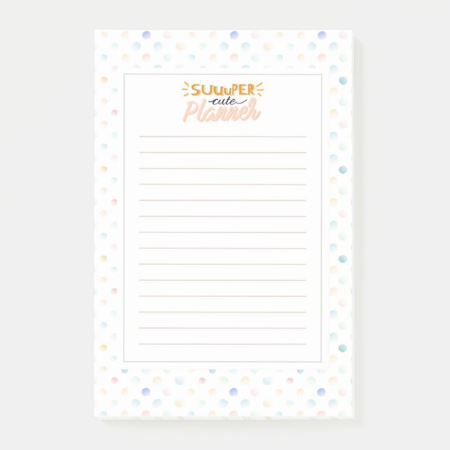 Super Cute Planner Post-it Notes (Front)