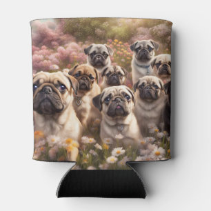 Super Cute Pug Dogs Kooize Can Cooler