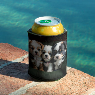 Super Cute Puppies on the Couch 2 Can Cooler