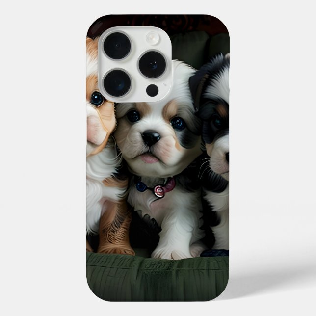 Super Cute Puppies on the Couch 2 Case-Mate iPhone Case (Back)