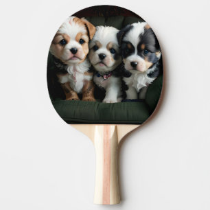 Super Cute Puppies on the Couch 2 Ping Pong Paddle