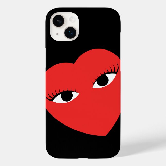 Super Cute Red Heart with Eyes Case-Mate iPhone Case (Back)