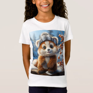 Super cute Red Panda with a fluffy hat T-Shirt