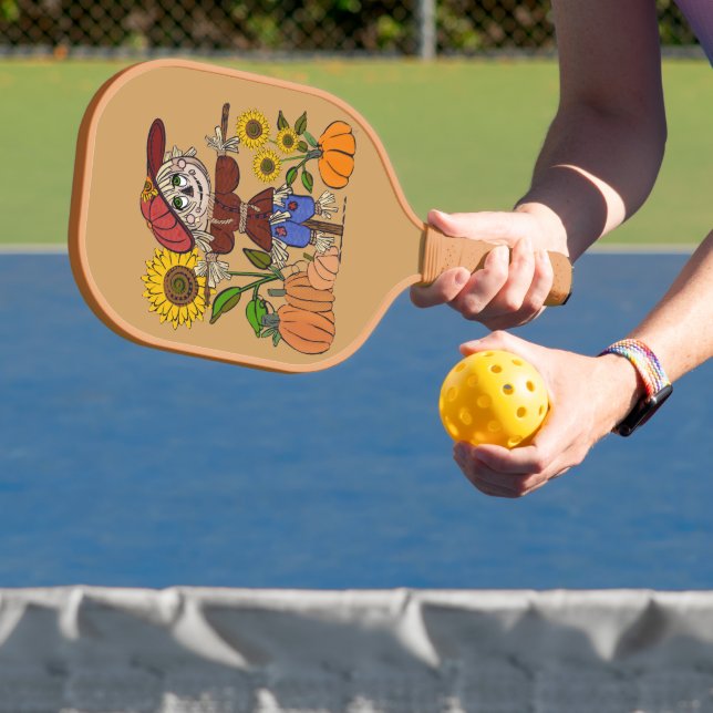 Super Cute Scarecrow Pickleball Paddle (Insitu)