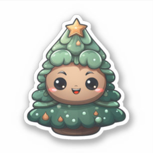 Super Cute Smiling Green Baby Christmas Tree