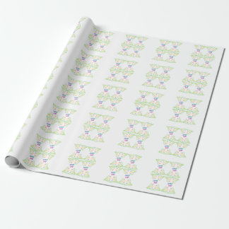 Super Dad Aesthetic Text Pattern Gift Wrapping Paper
