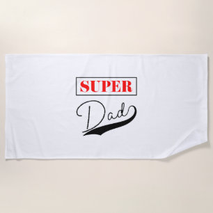 Super Dad Beach Towel
